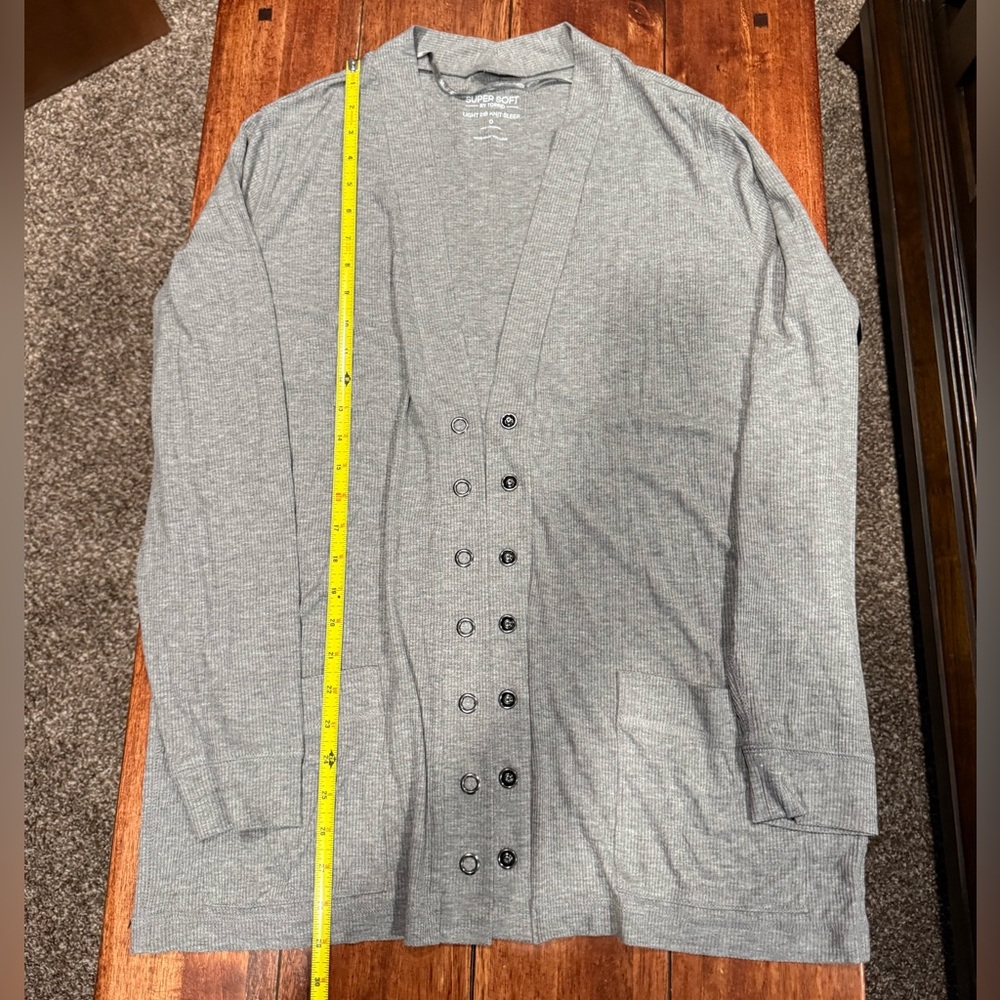 Women’s Torrid Super Soft Light Rib Knit Sleep Snap Cardigan Size 0 - Picture 7 of 8